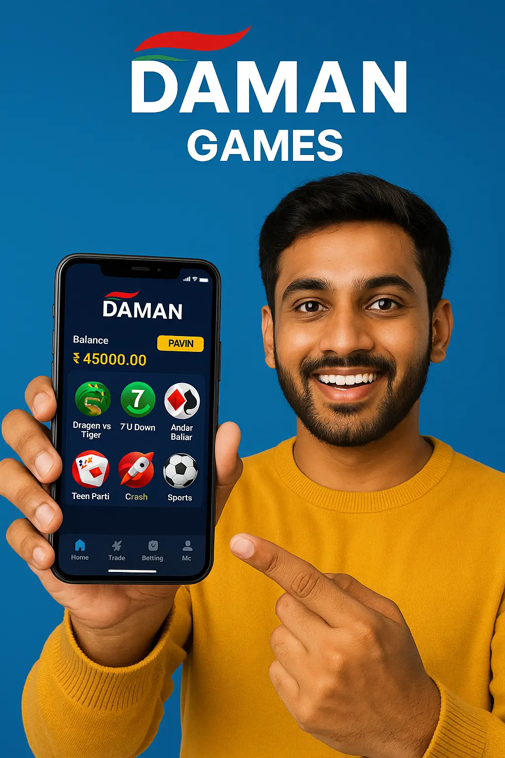 Daman Games Mobile Interface