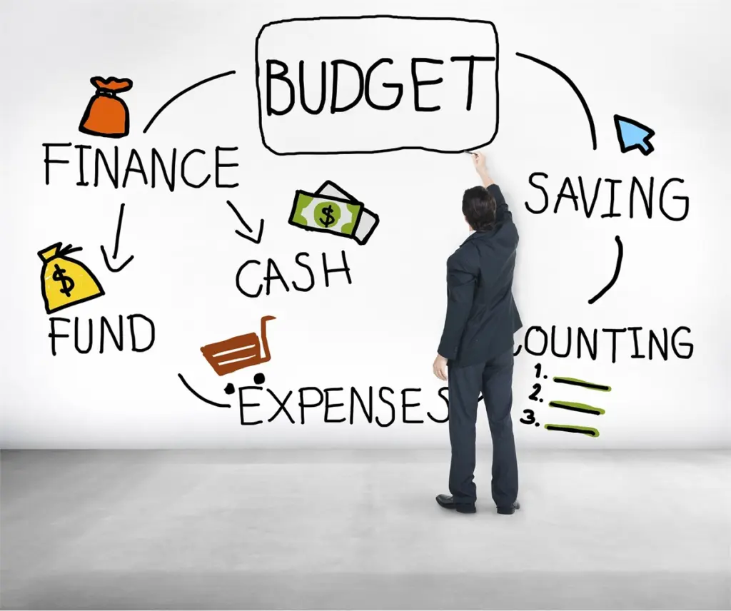 An image with icons representing financial success like a piggy bank and upward arrow